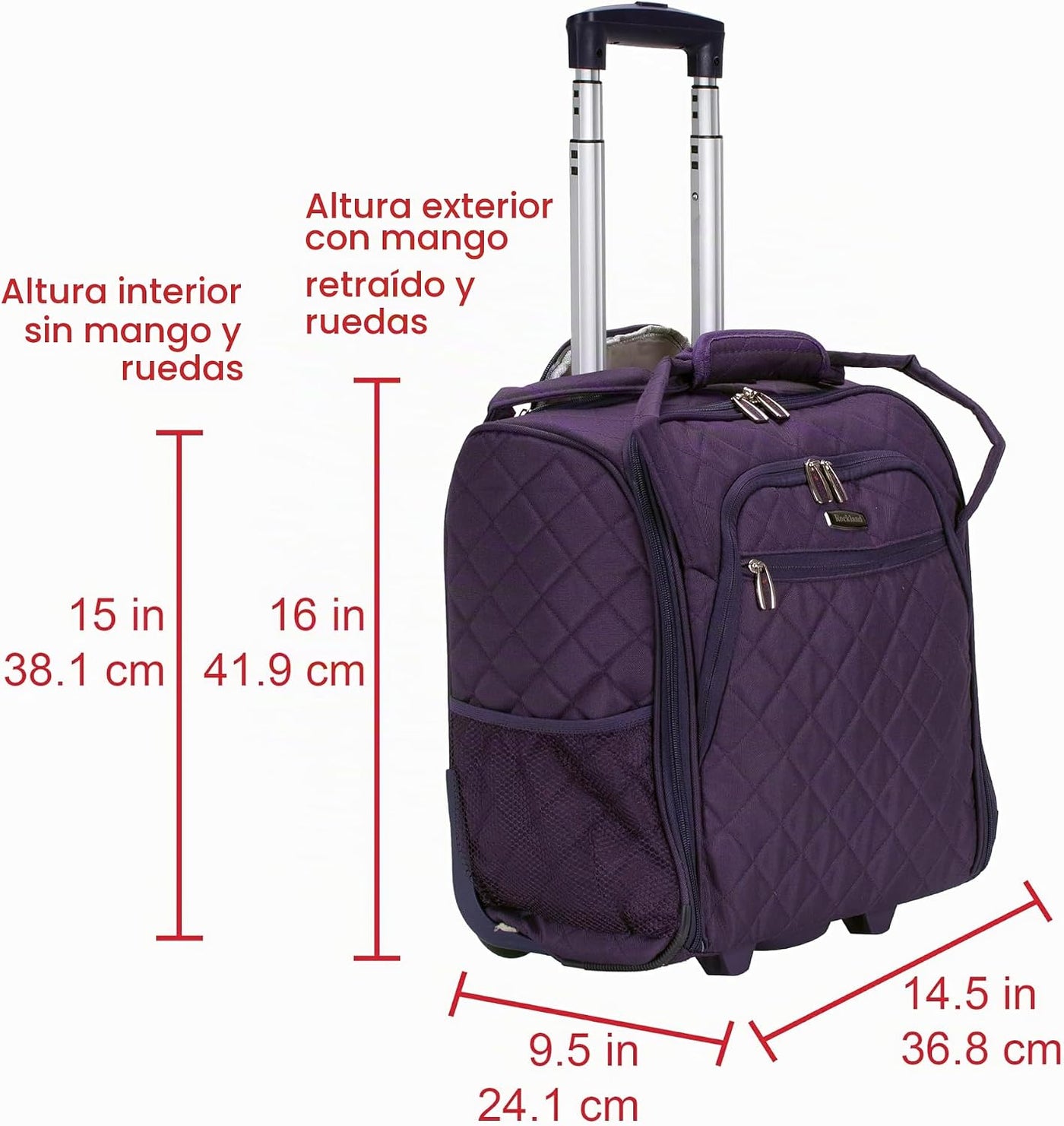 Rockland Melrose - Maleta con ruedas, de porte vertical, para caber...