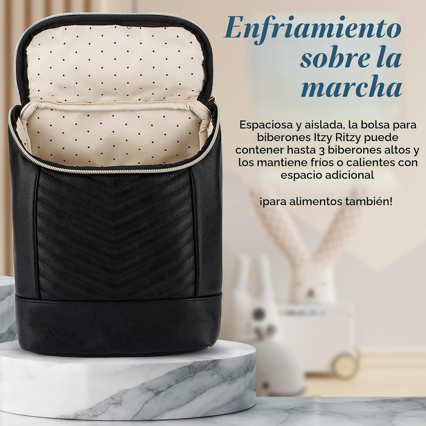 Itzy Ritzy Bolsa aislada para botellas, mantiene las botellas calie...