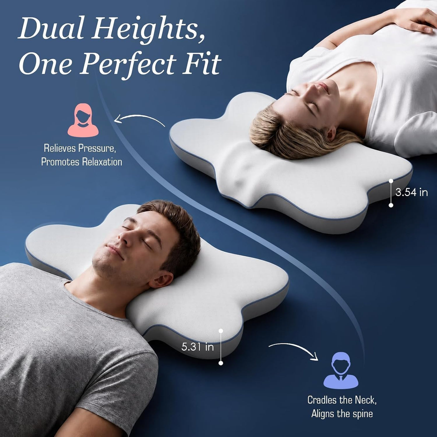 Almohada cervical ultra refrescante para aliviar el dolor de cuello...