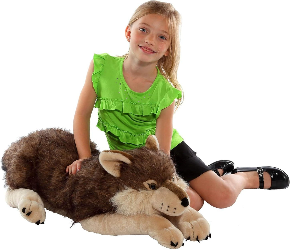 Wild Republic - Peluche de lobo jumbo, animal gigante de peluche, j...