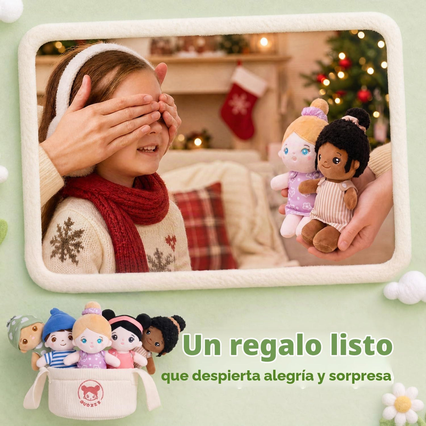 OUOZZZ Muñecas suaves para bebé, juego de 5 muñecas multiculturales...
