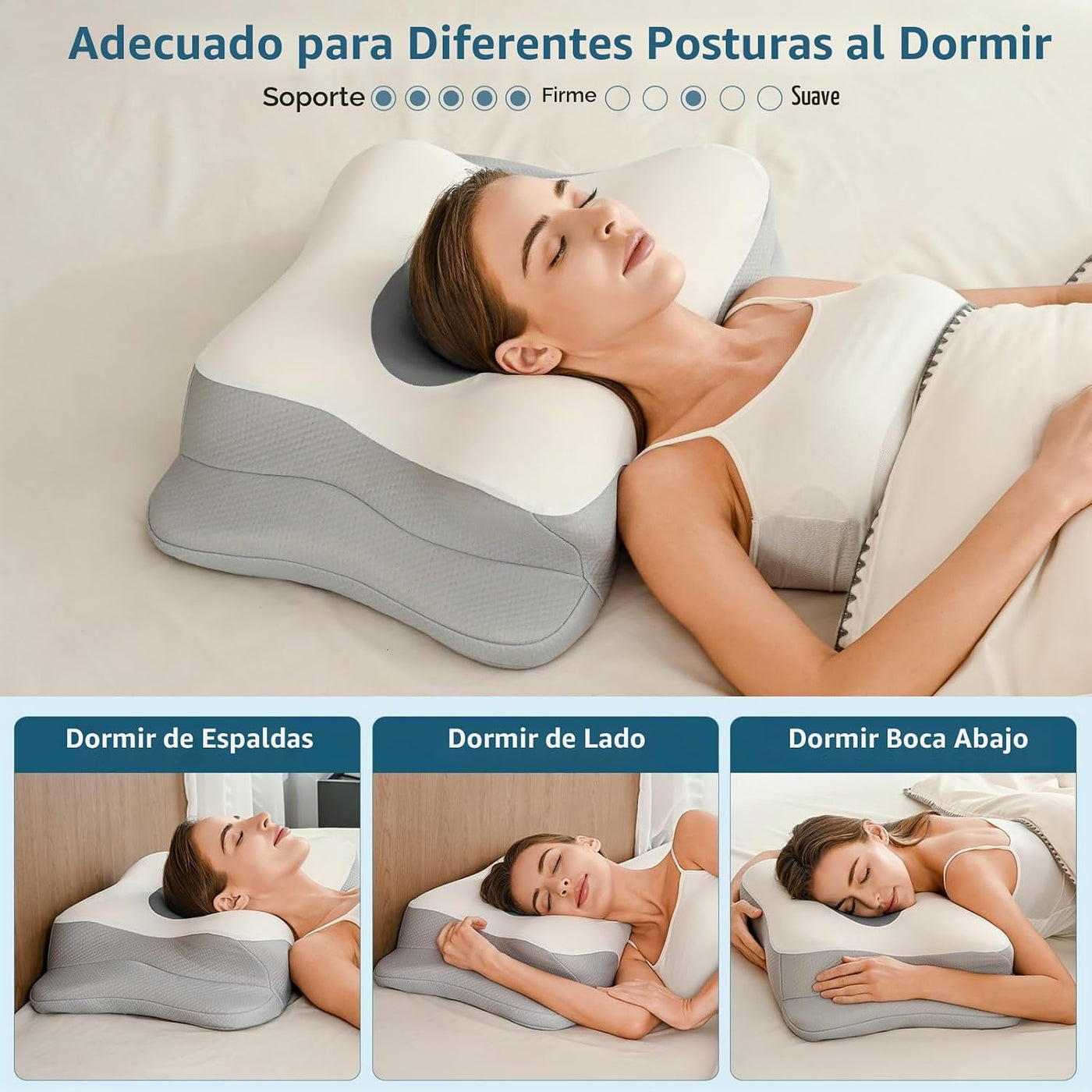 Almohada cervical para el cuello para aliviar el dolor, almohadas d...