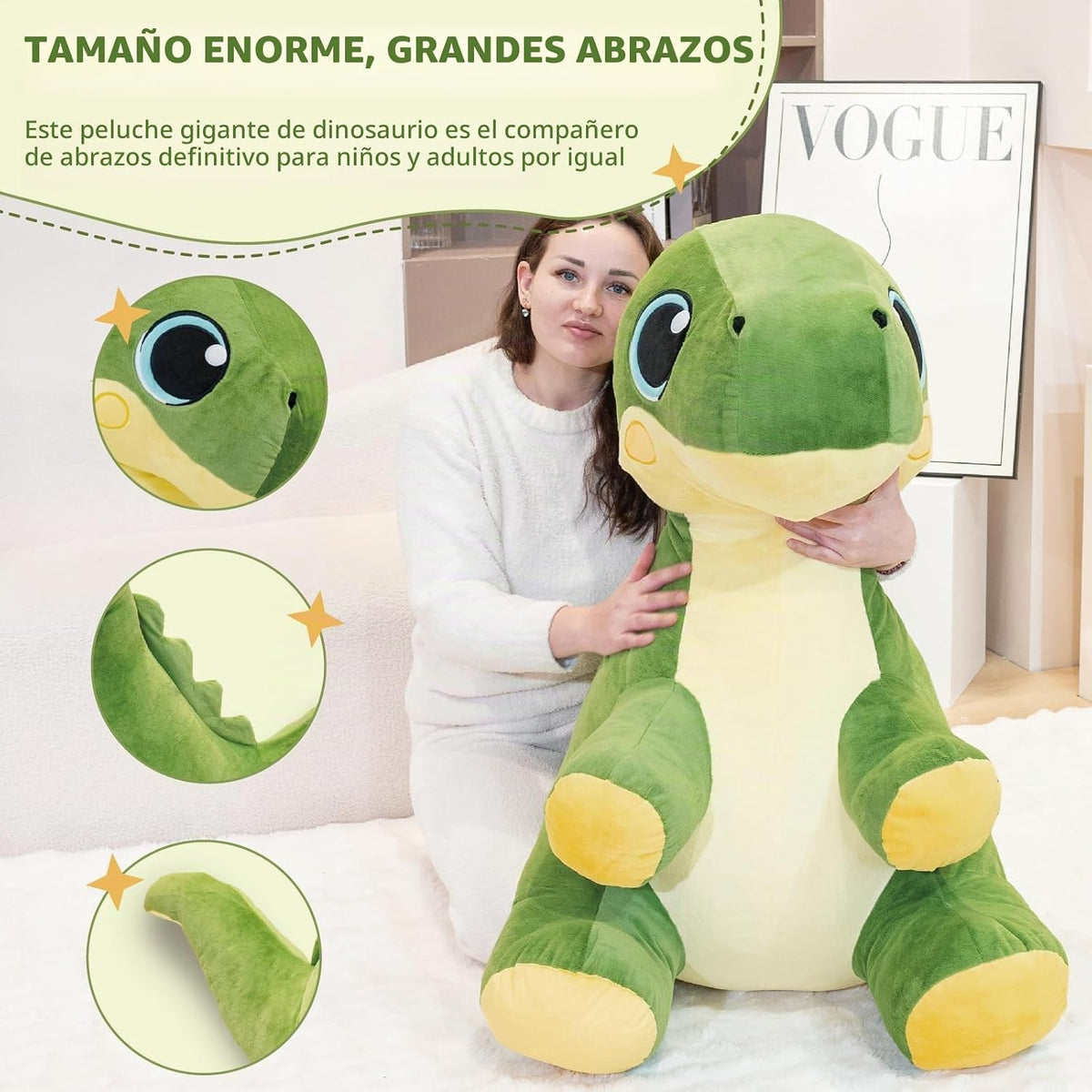 Jrystar 31" Animales de peluche grandes de dinosaurio para niño...