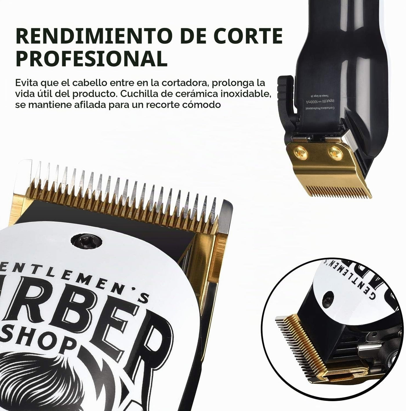 BESTBOMG® Cortadora de pelo profesional para hombres, kit de aseo d...