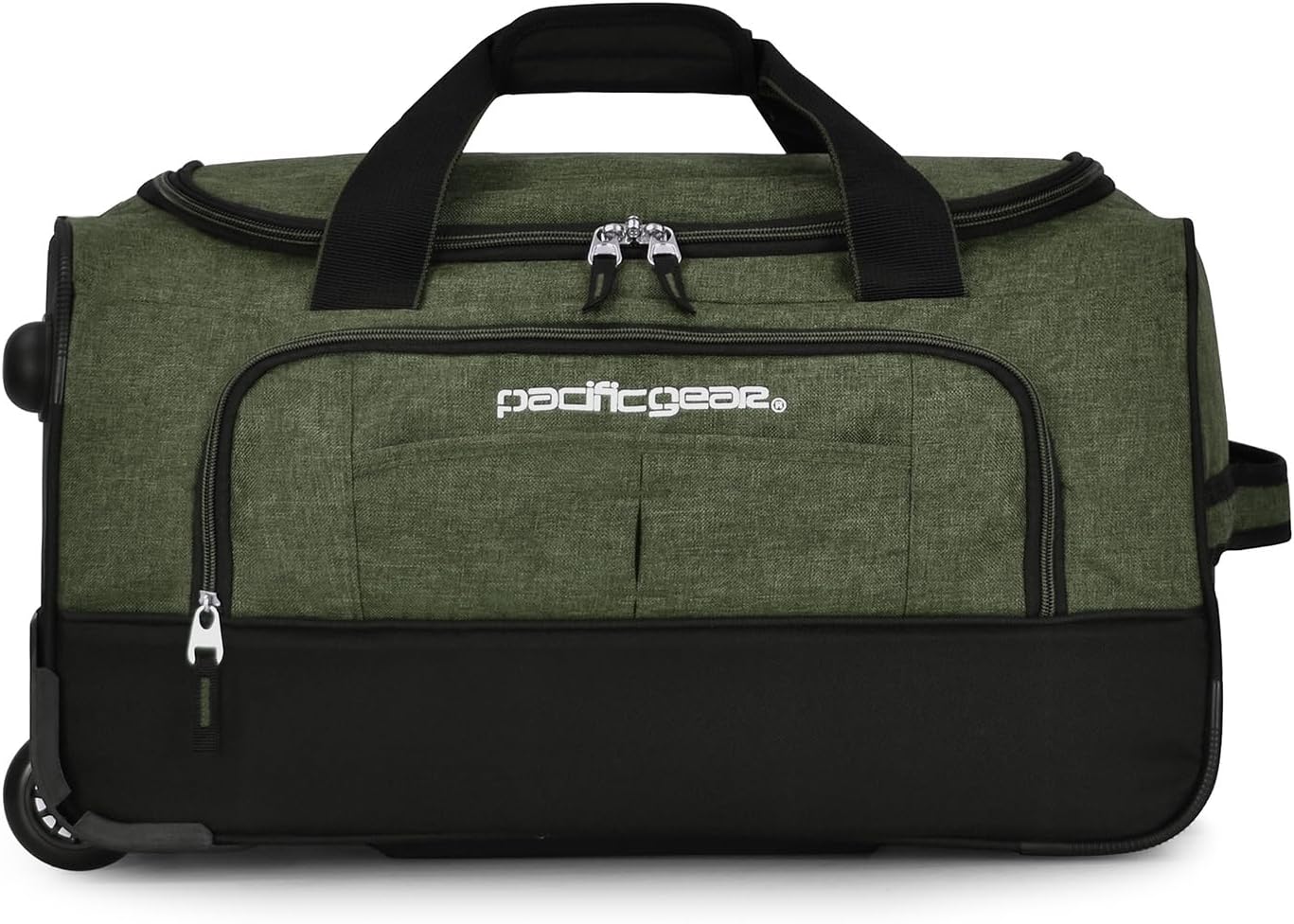 Pacific Gear - Bolsa de lona con ruedas rodantes, Verde
