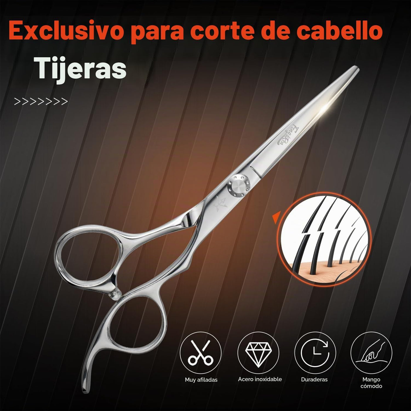 Tijeras de corte de pelo de peluquero extremadamente afiladas profe...