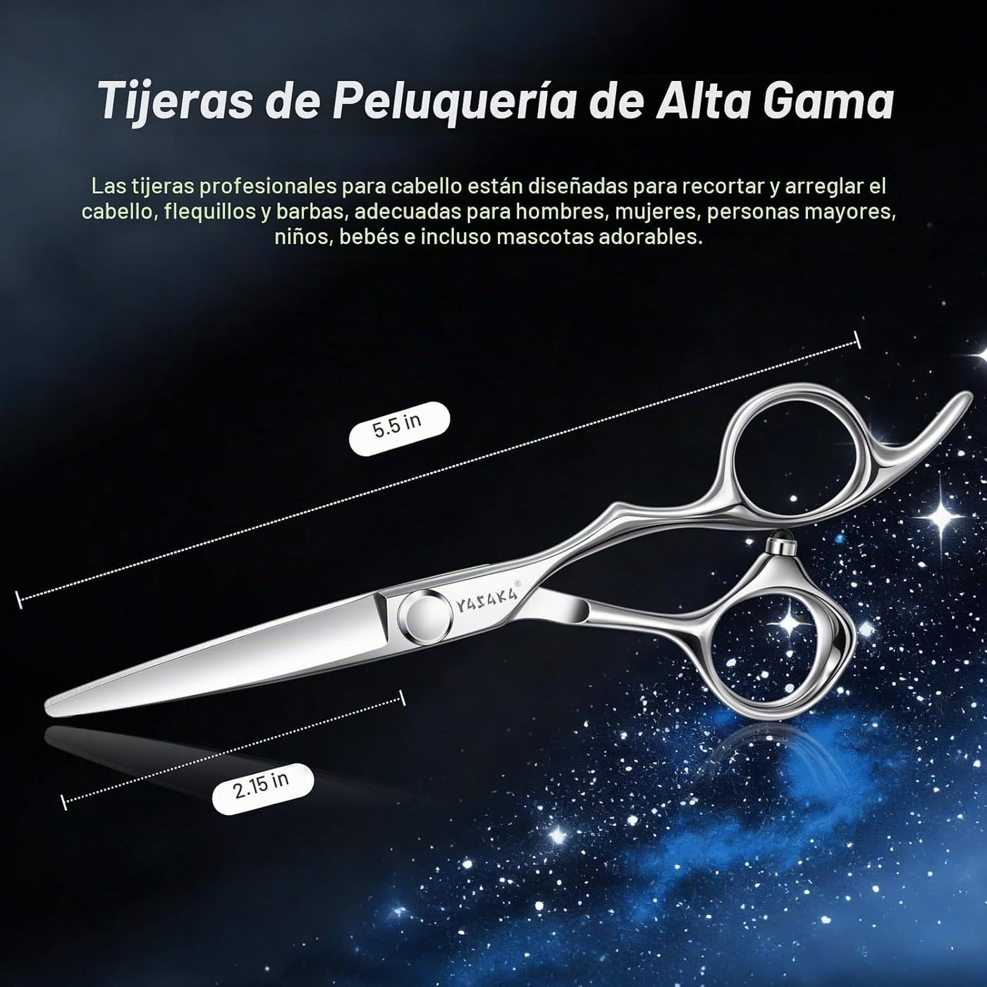 Tijeras de corte de cabello de 5.5 pulgadas, tijeras de peluquero p...