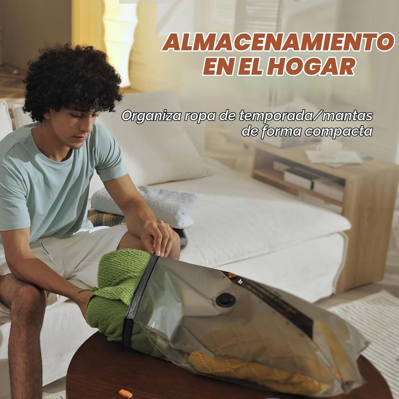 Juego de bolsas de almacenamiento de viaje con bomba inalámbrica re...