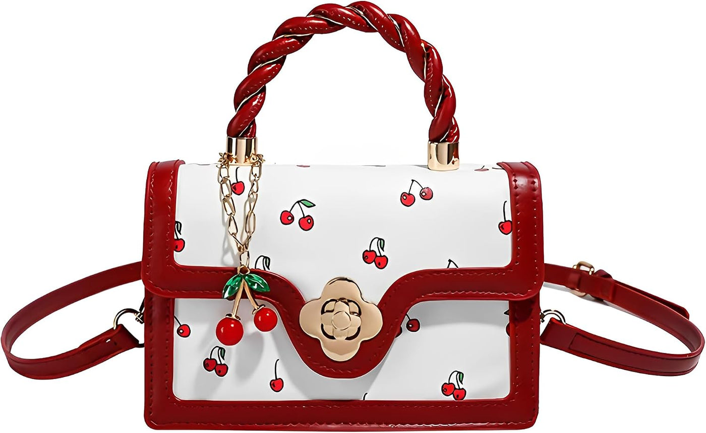 Bolso tote de piel de cerezo \u2013 Lindo bolso de hombro Y2K para...