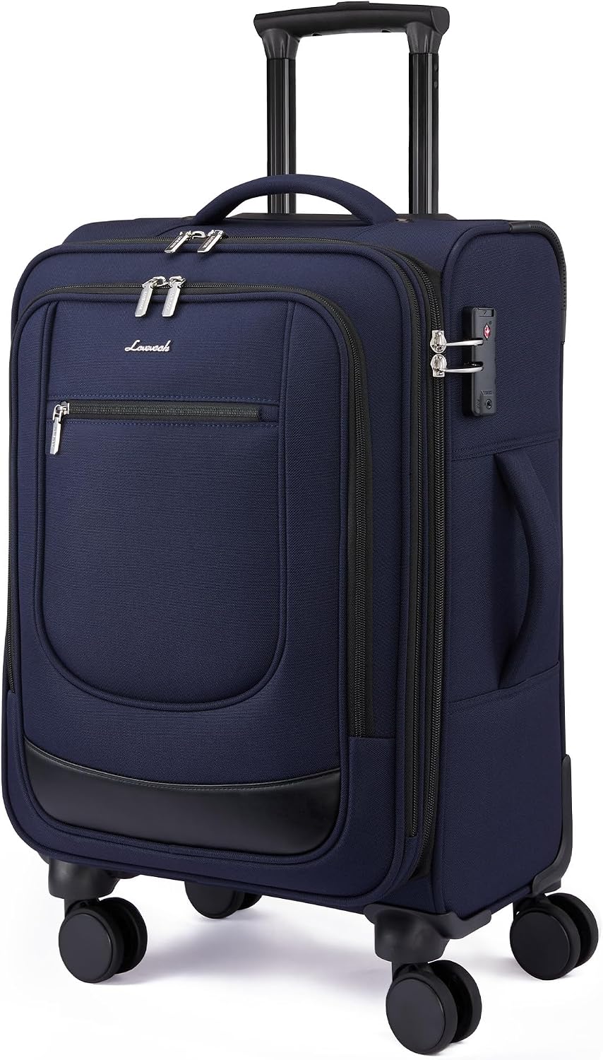 LOVEVOOK Maletas Softside con ruedas para viajes para mujeres y hom...