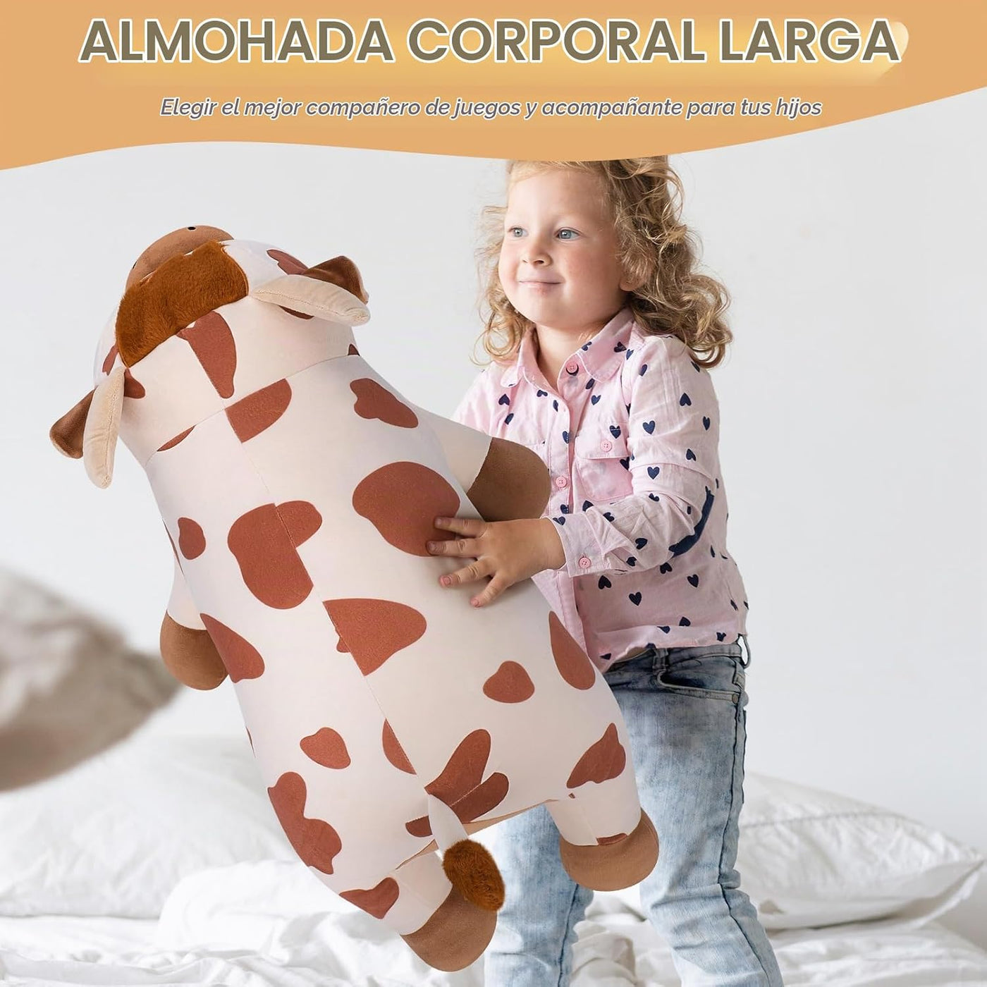 Peluche de Vaca Highland Gigante Manchada de 30'' - Almohad...