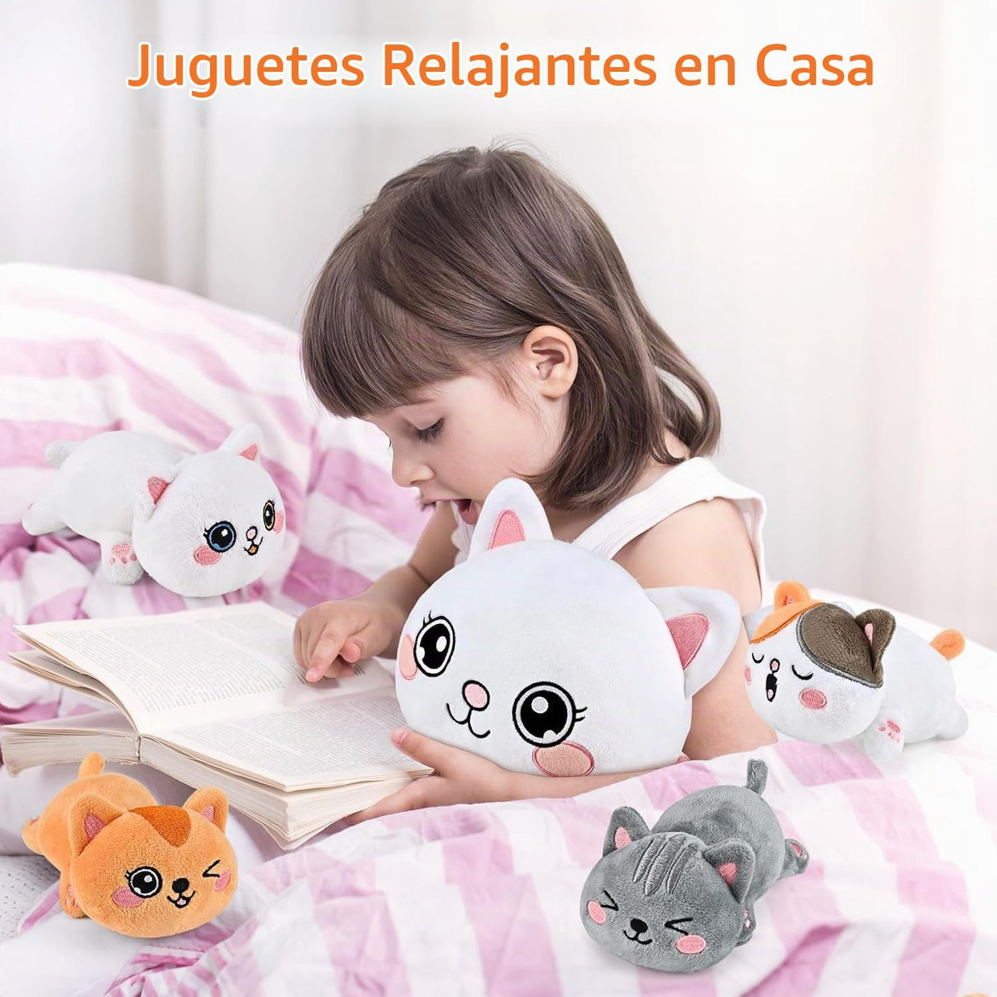 KMUYSL Juguetes de Peluche de Gatos para Niños de 0, 1, 2, 3, 4, 5,...