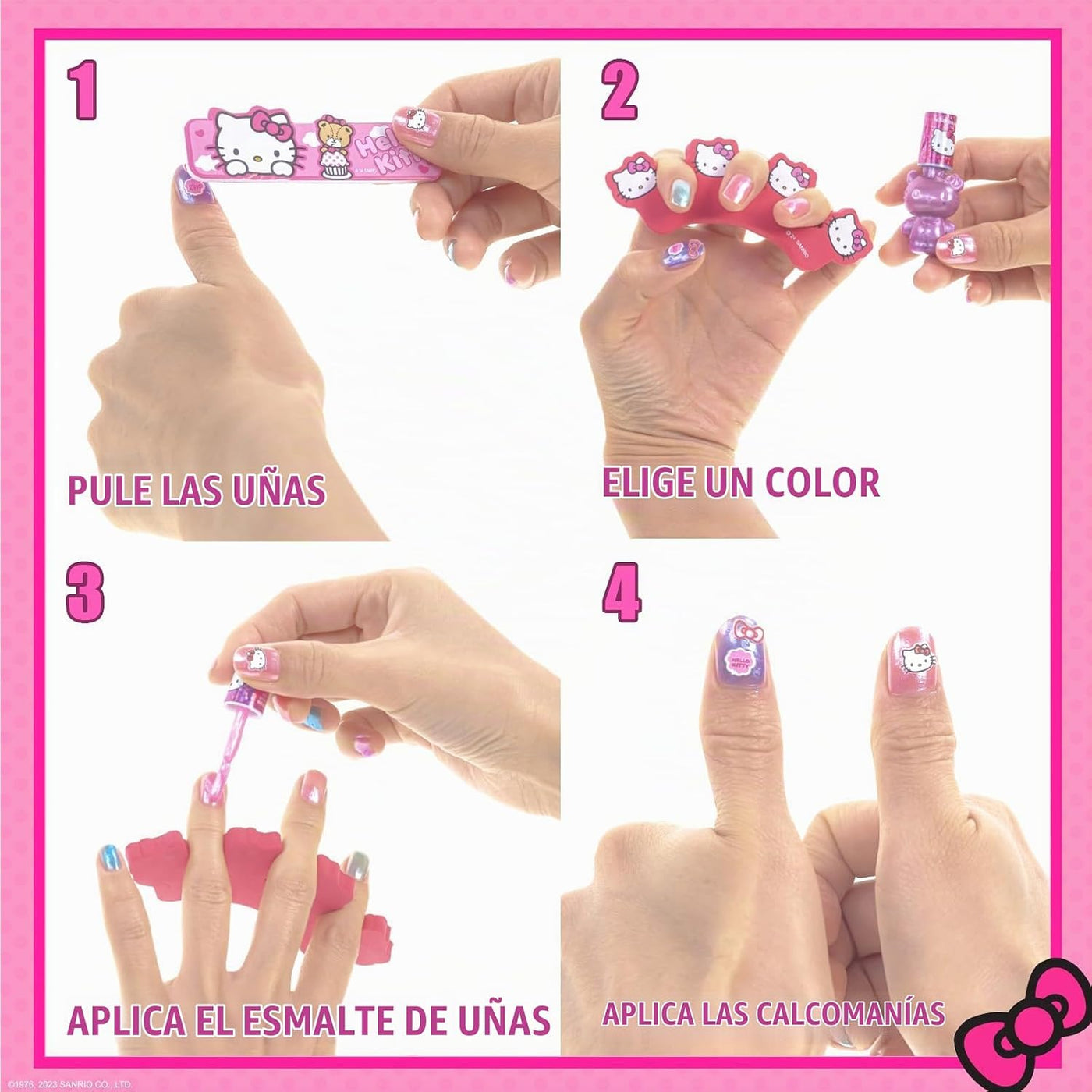 Hello Kitty - Juego de tocador de maquillaje facial con espejo ilum...