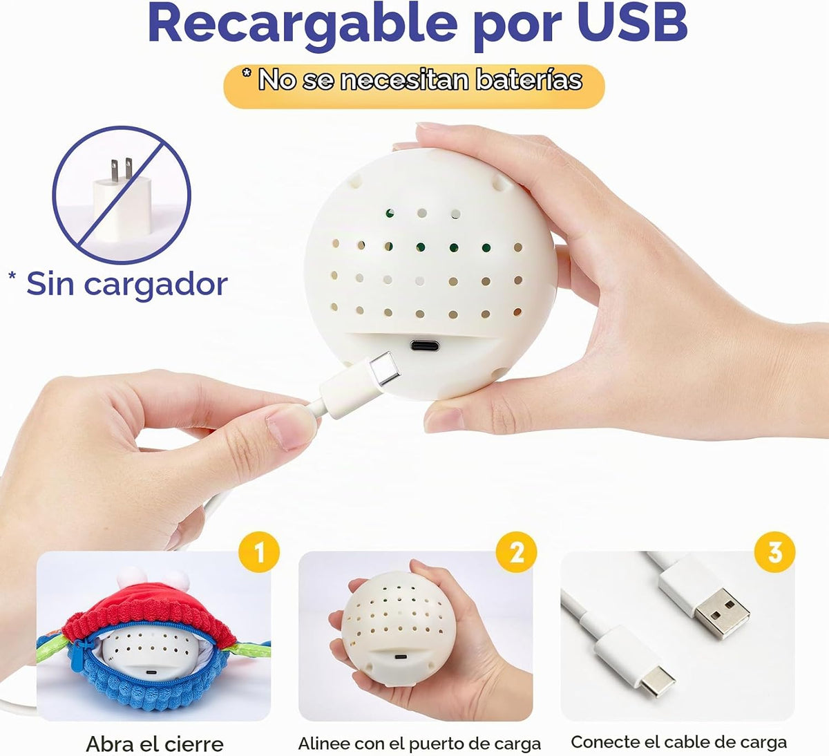 hahaland Juguete musical para gatear de cangrejo rebotante para beb...