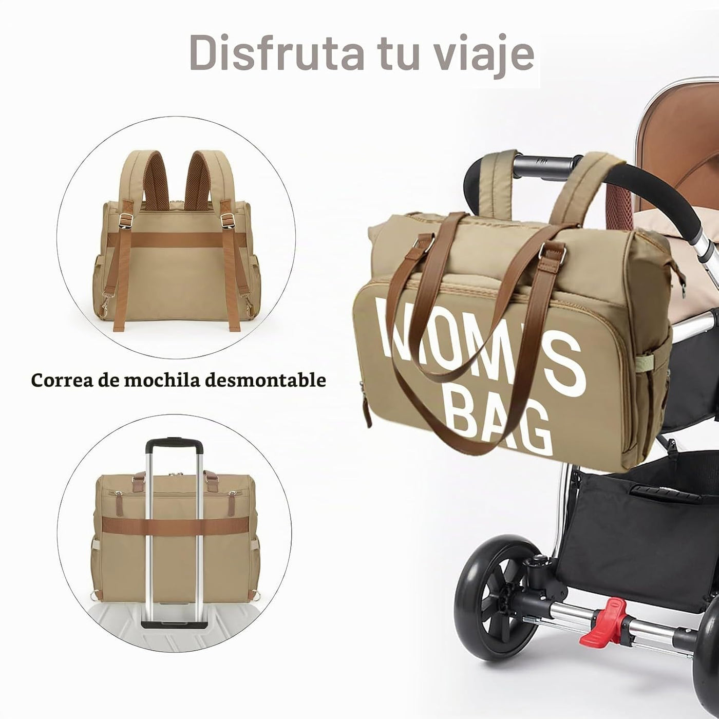 Pripher - Bolso para pañales de mamá 4 en 1, bolso para bebé con 4...