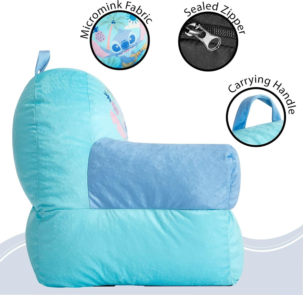 Disney Stitch - Sillón de sofá para niños, sillón de felpa suave pa...
