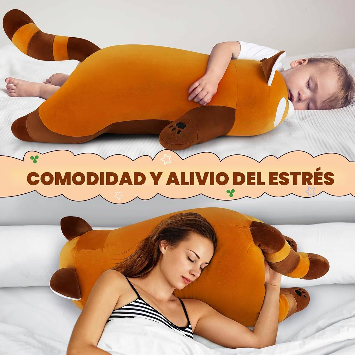 Auspicious beginning - Peluche gigante de 76 cm de panda rojo - Gra...