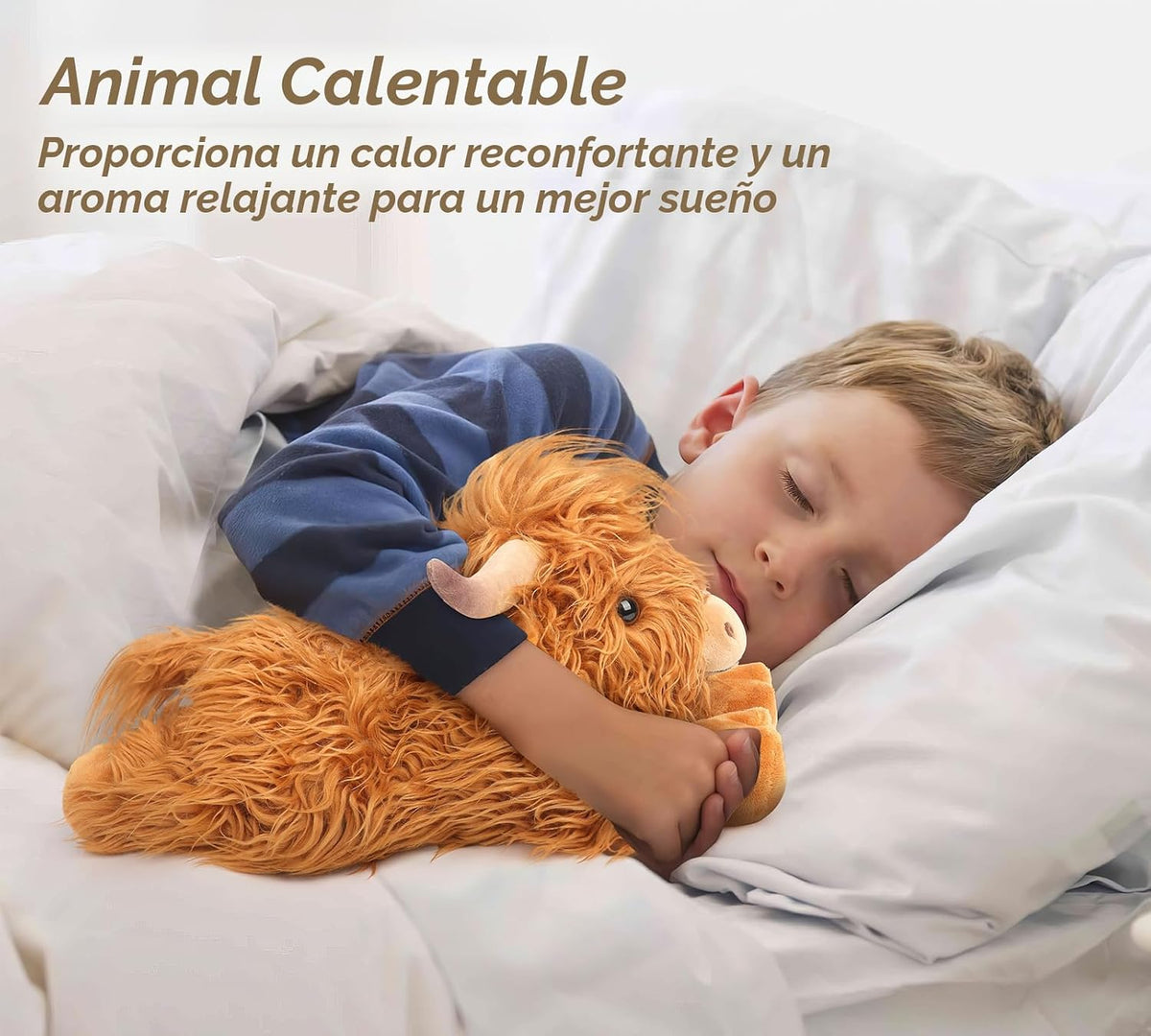 Highland Cow - Animales de peluche para microondas, almohadilla tér...