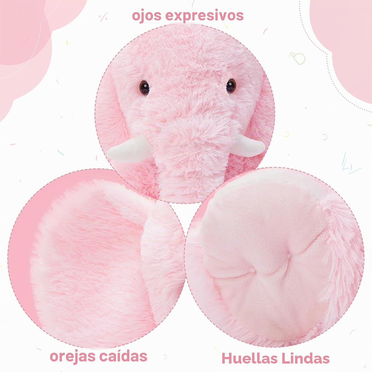 MorisMos Elefante Grande de Peluche, Elefante de 19.6 Pulgadas de P...