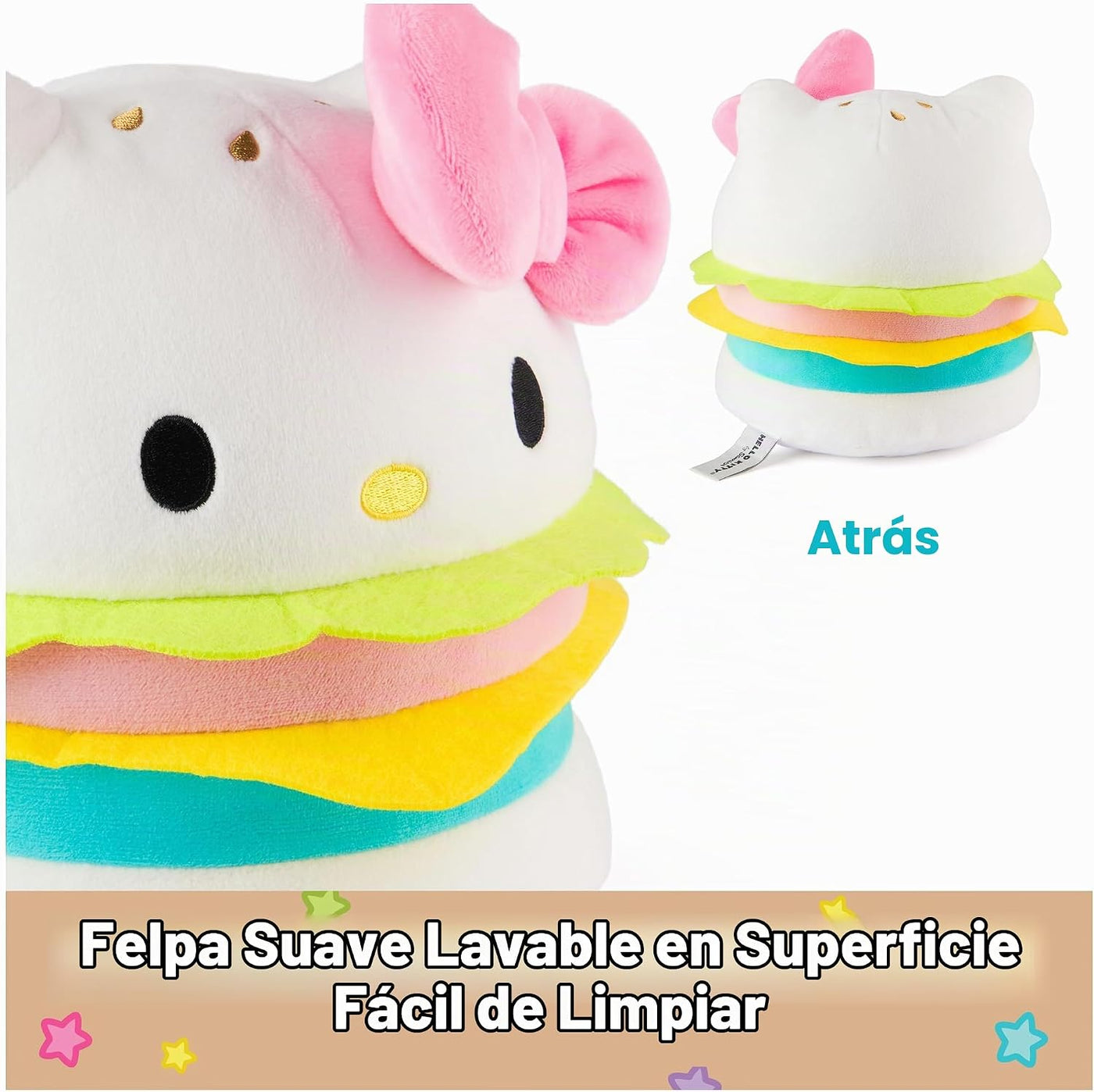 GUND Sanrio Peluche Oficial de Hello Kitty Hamburguesa, Juguete de...