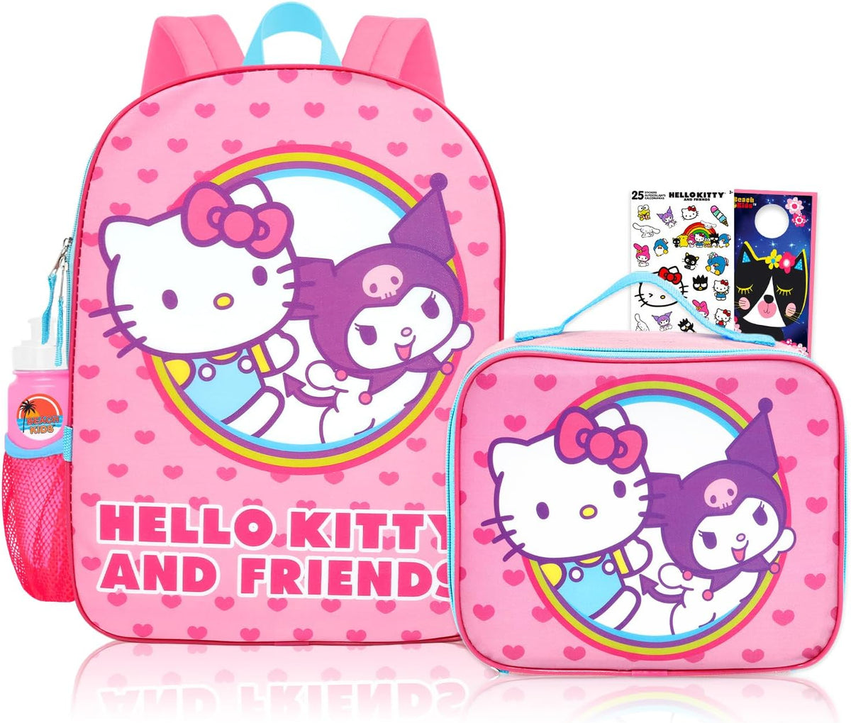 Hello Kitty Mochila y bolsa de almuerzo y amigos - Paquete con moch...