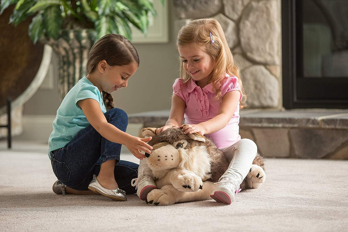 Wild Republic - Peluche de lobo jumbo, animal gigante de peluche, j...