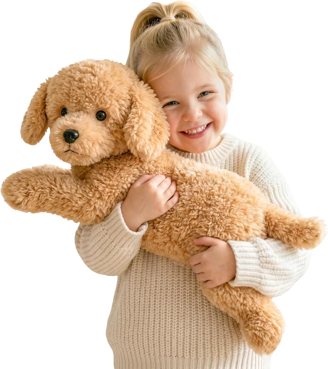 IKASA Juguete de peluche grande de Labrador para perro, cachorro gr...