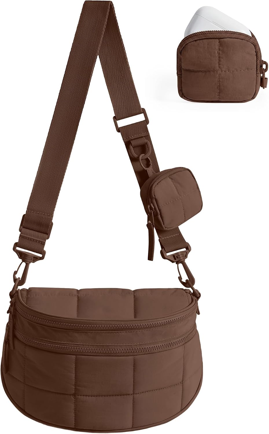 BAGSMART Bolsos cruzados para mujer, bolsa acolchada con bolsa | Bo...