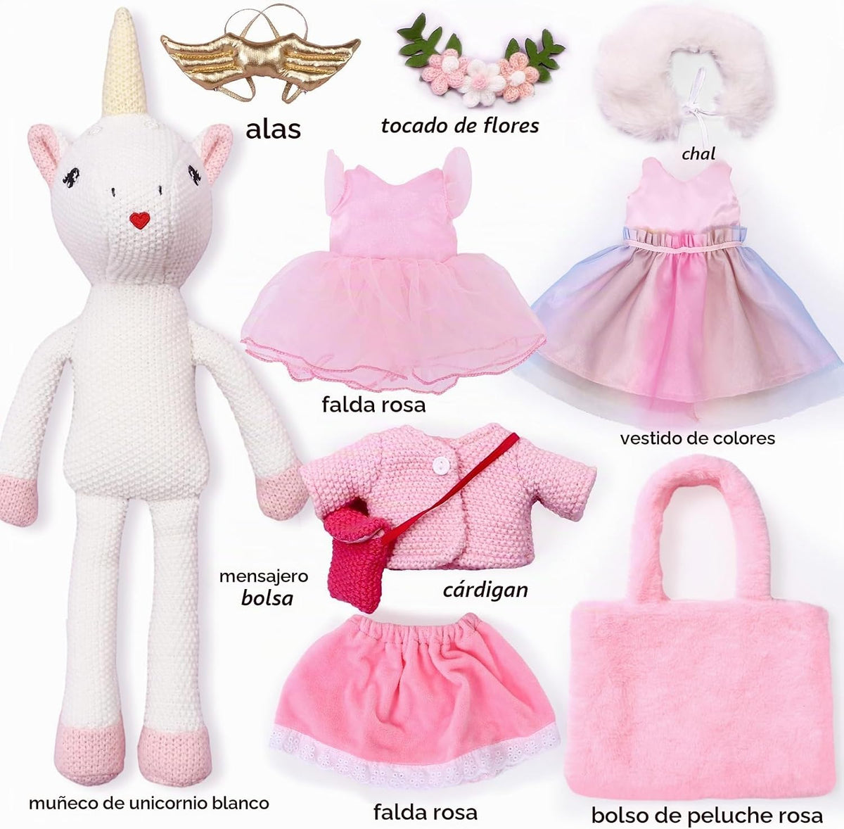 Juguetes de Animales de Peluche Muñeca de Unicornio para Niñas - Mu...