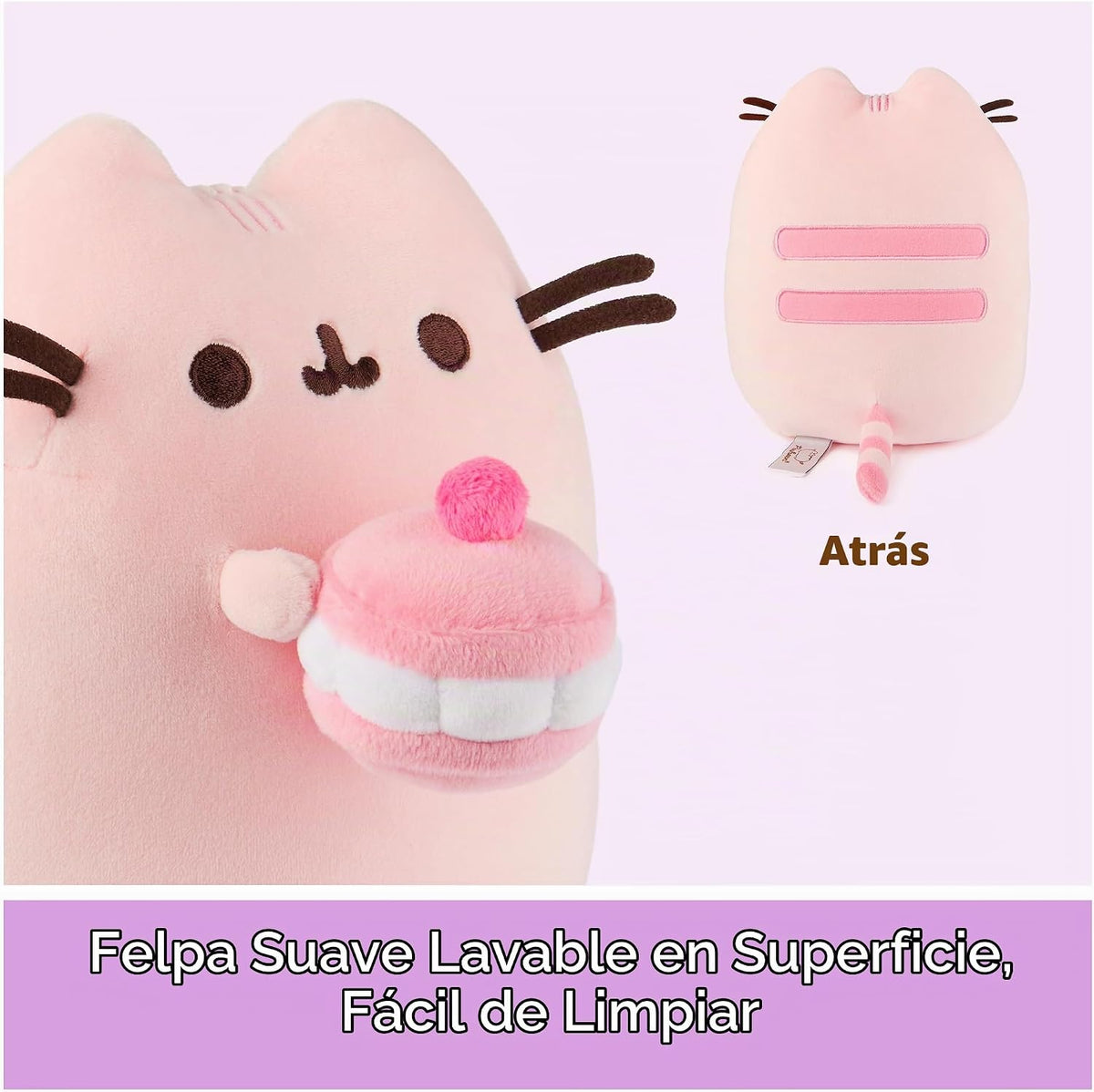 GUND Pusheen Cherry Macaron Squisheen - Peluche blando de 9.5 pulga...