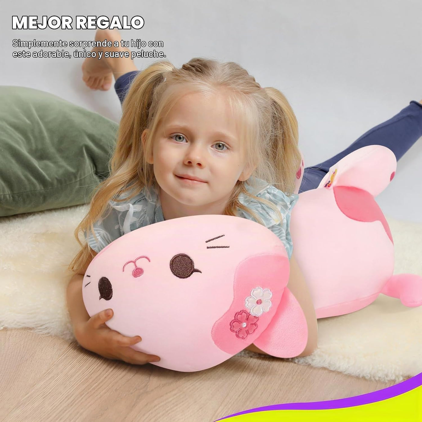 Onsoyours Sakura - Peluche original de gato de 20 pulgadas, almohad...