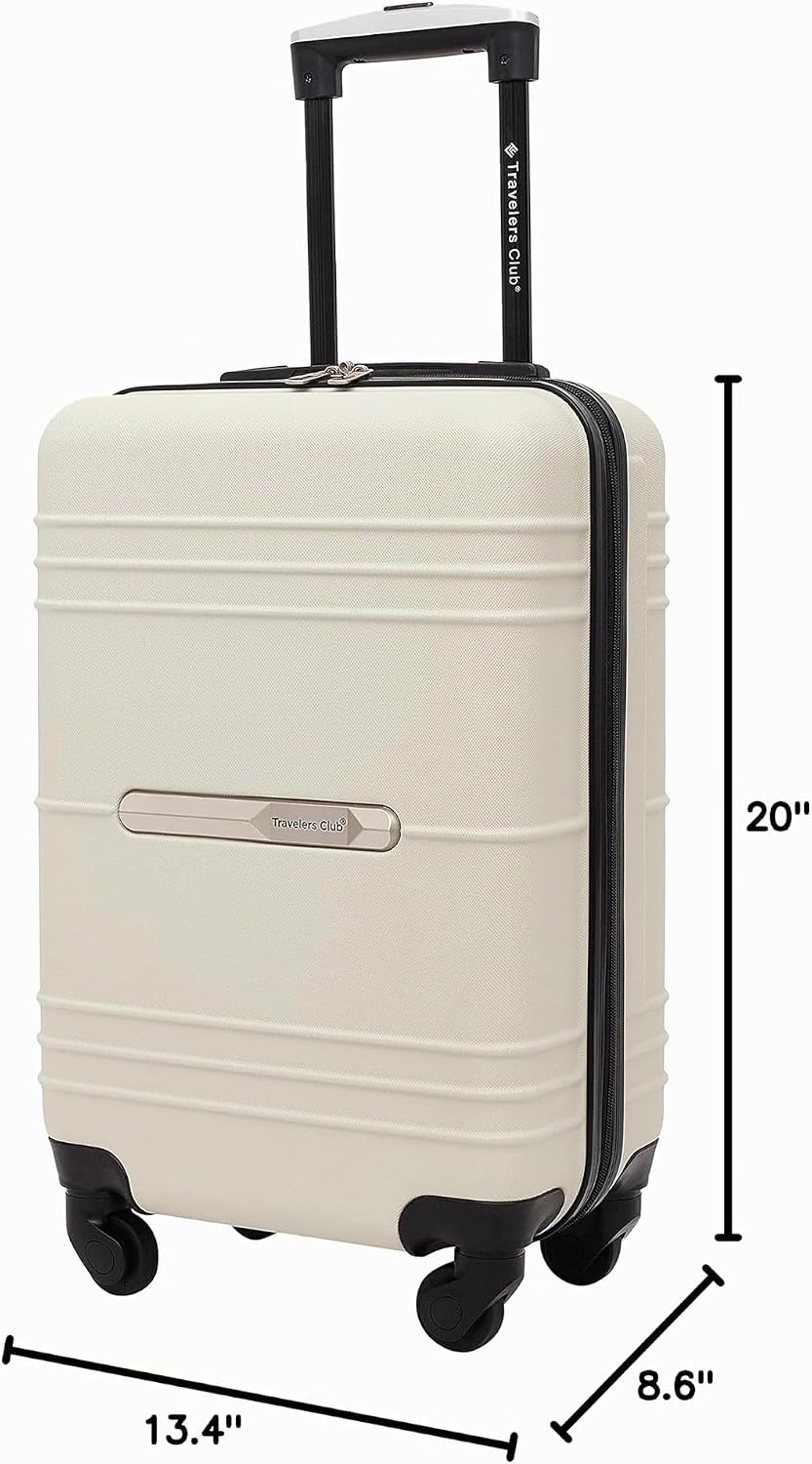 Travelers Club Equipaje de mano Richmond Spinner de 22", hueso