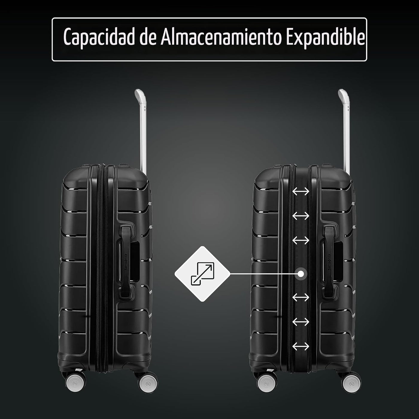 Samsonite Freeform de carcasa rígida expandible con ruedas giratori...