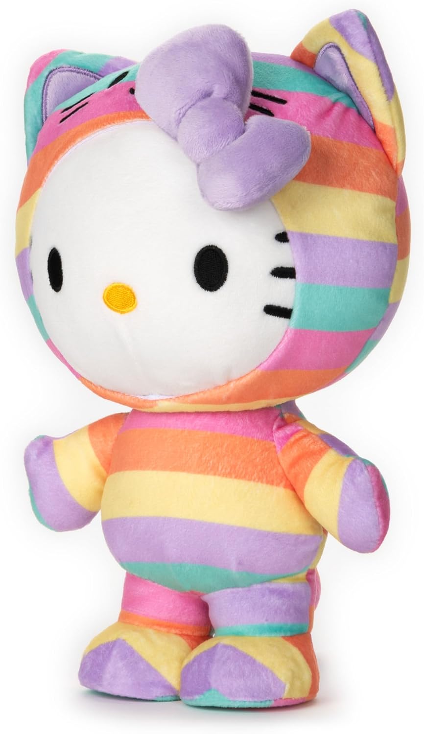 GUND - Muñeco de peluche de Hello Kitty con atuendo arco iris de Sa...