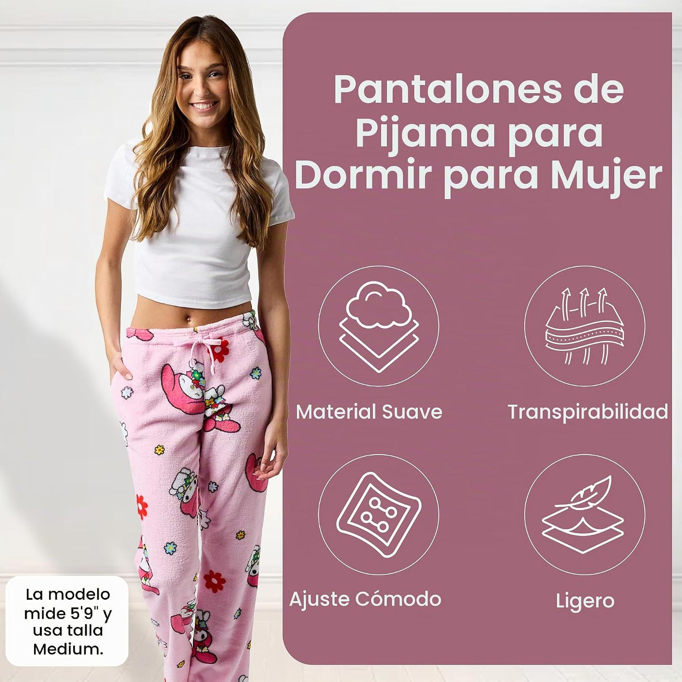 Bioworld Pantalón de pijama My Melody para mujer
