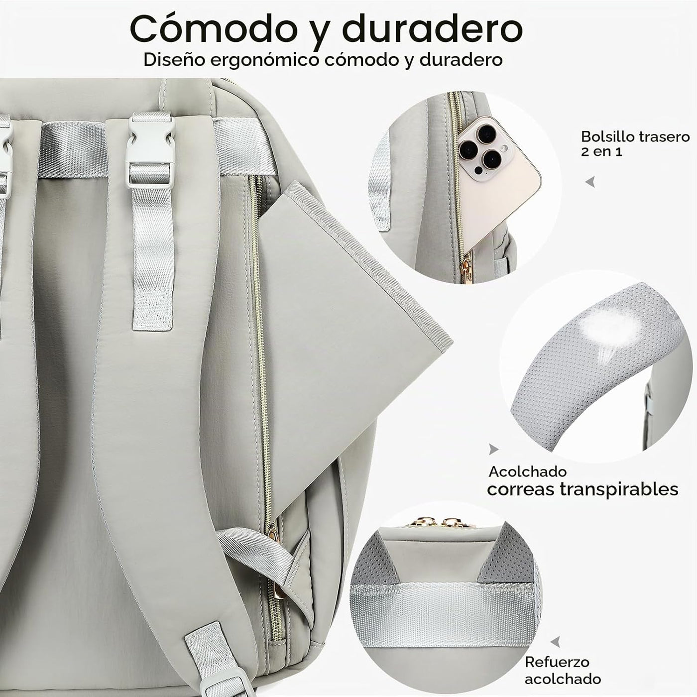 Mochila para pañales, grande, multifuncional, para niños, niñas y b...