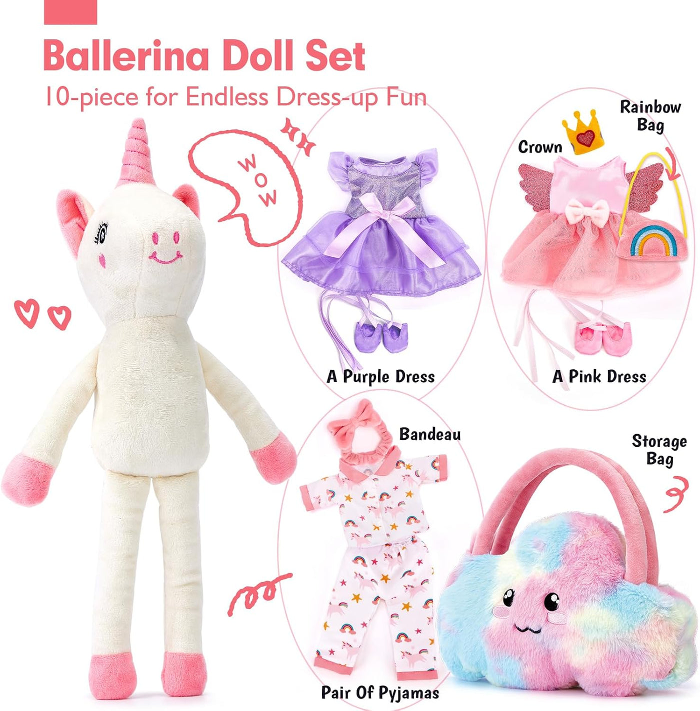 Juguetes de unicornio para niñas de 4 a 6 años, muñeca de bailarina...