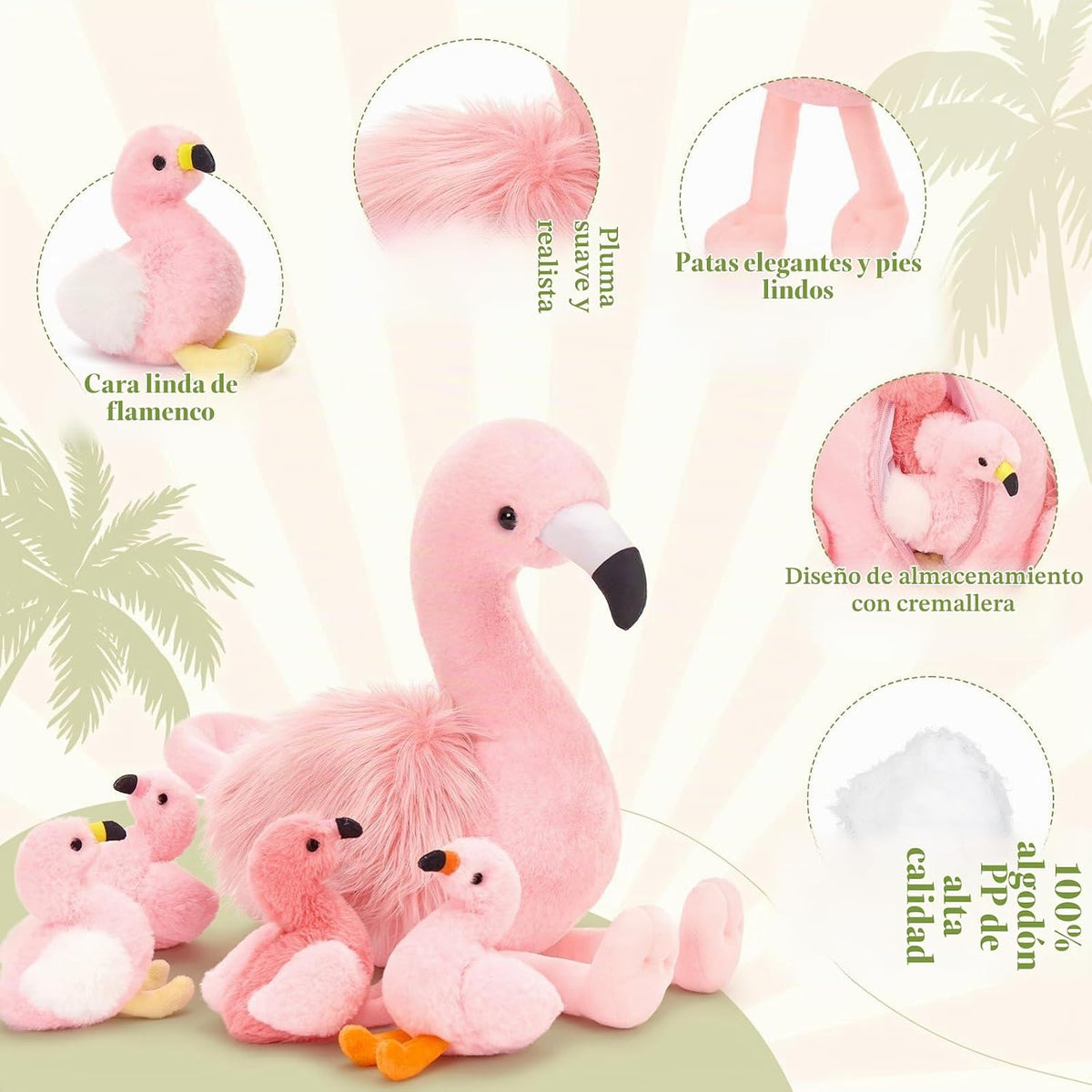 MorisMos - Animales de peluche de flamenco, mamá flamenco de 18 pul...