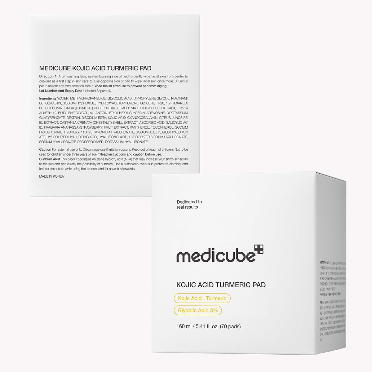 medicube Almohadillas de Tóner - Ácido Kójico y Cúrcuma
