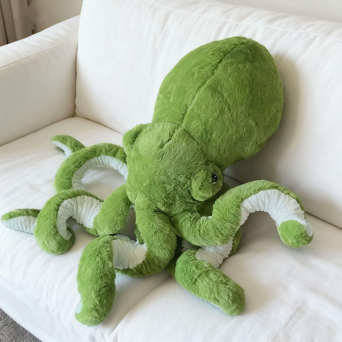 AIRROAD Pulpo gigante de peluche (verde) de 36 pulgadas de largo, t...