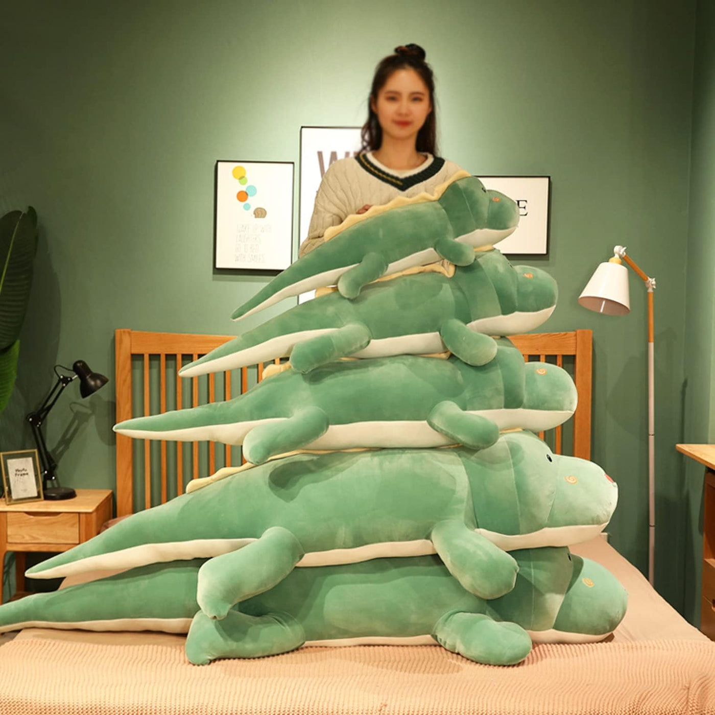 Sofipal - Almohada de peluche de dinosaurio, suave, grande, dinosau...