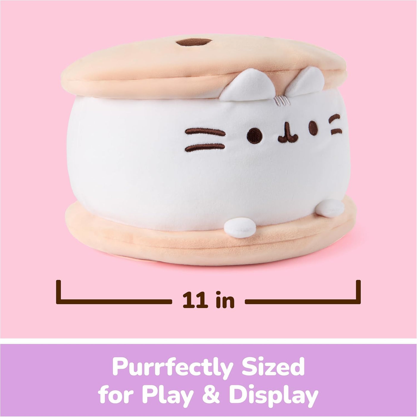 GUND Pusheen - Peluche Squisheen de sándwich de helado de galleta,...