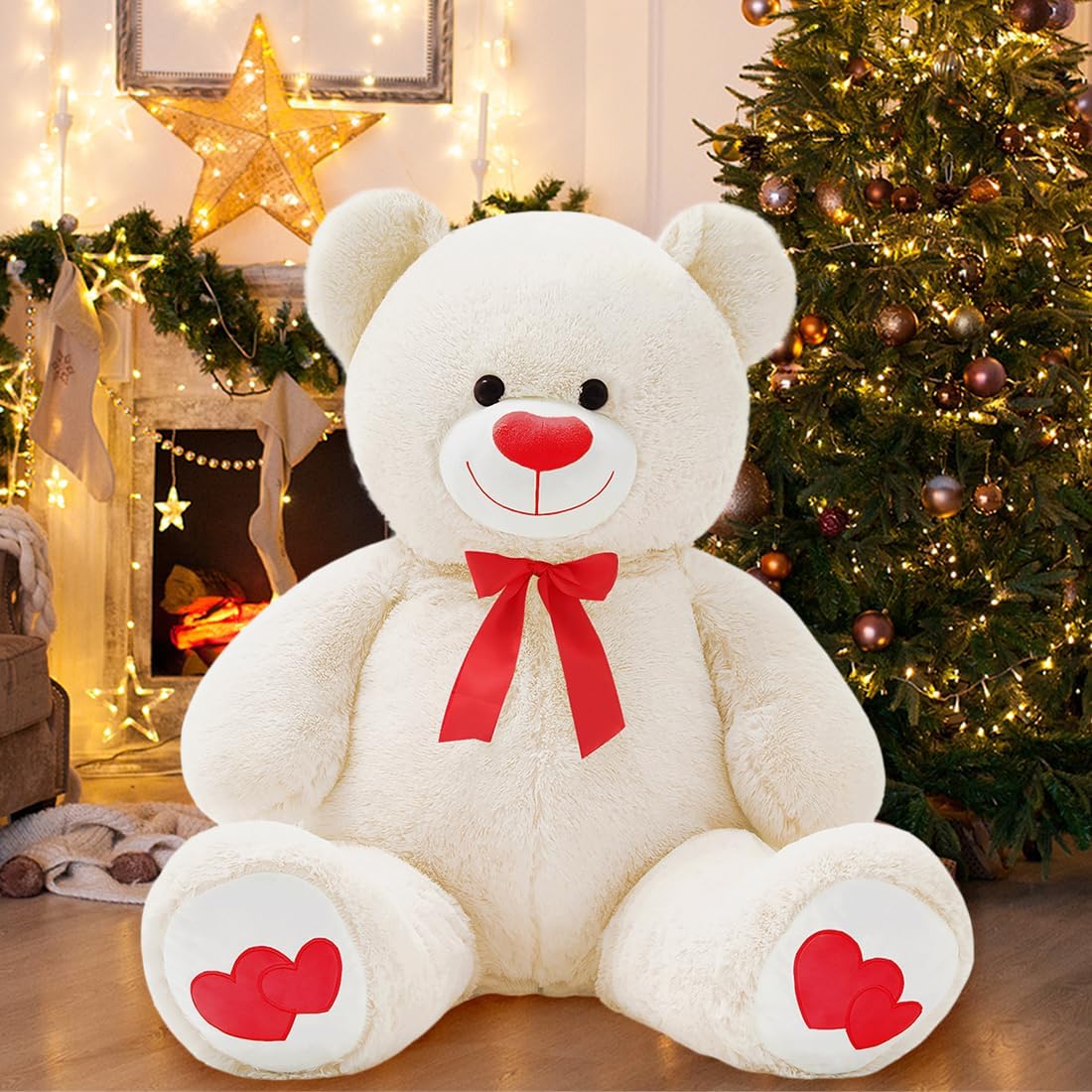 Oso de peluche grande de 43.3 pulgadas, animal de peluche gigante c...