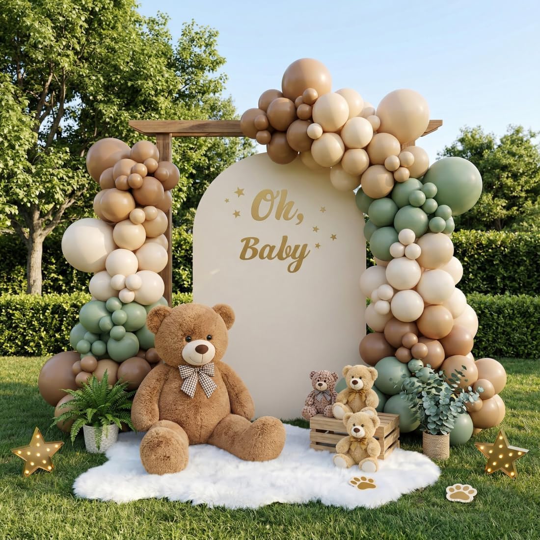 MaoGoLan Oso de peluche a granel para baby shower, paquete de 10 pe...