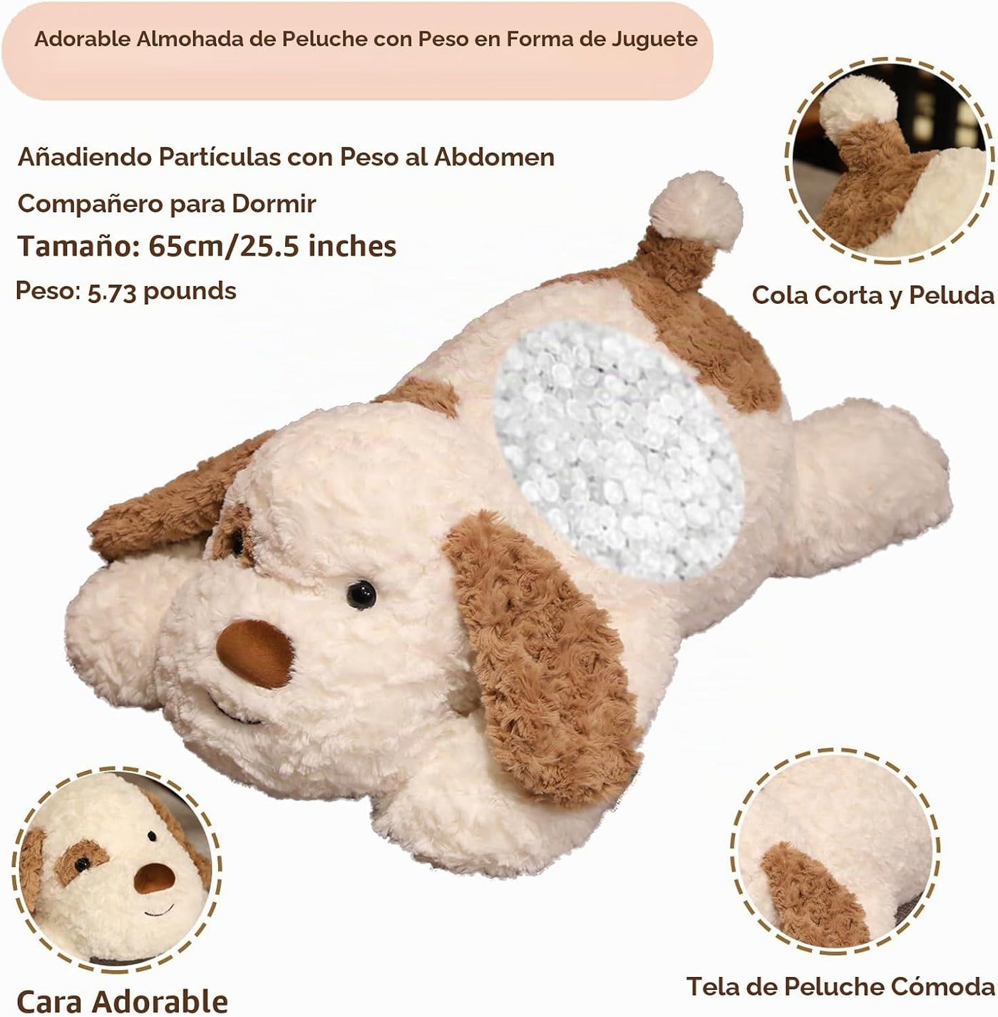 Hronsa Animal de Peluche con Peso para Perro, 5.7 lbs 25.5 pulgadas...