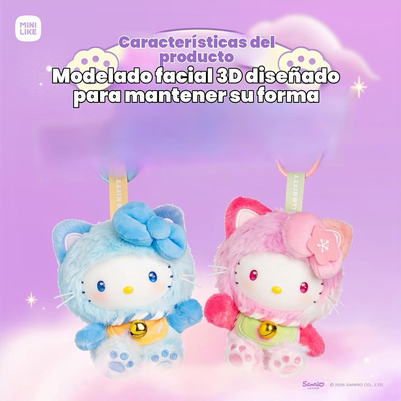 MINI LIKE Sanrio Blind Box Hello Kitty Style Meow Blessing Series L...