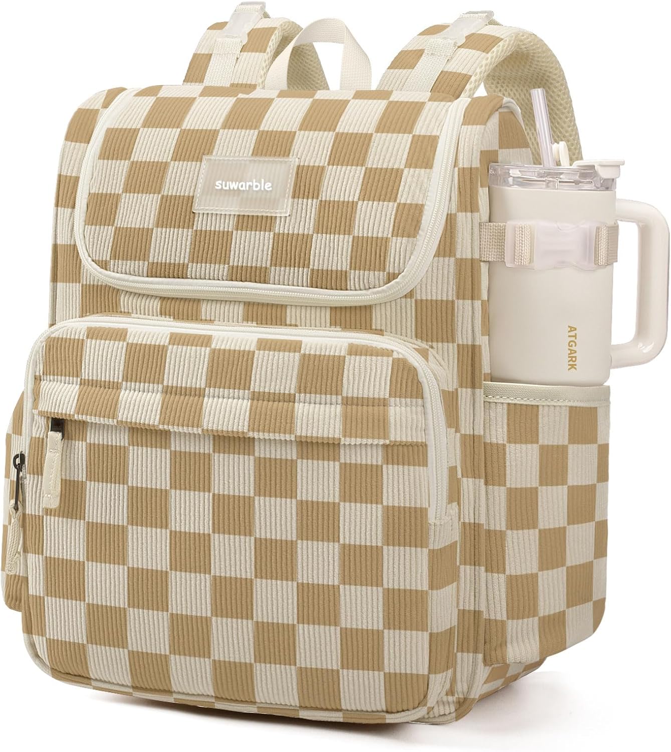 suwarble Mochila grande de pana para pañales para mamá, mochila de...