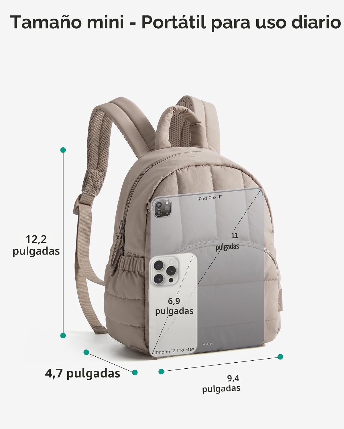 Bagsmart - Mini mochila para mujeres, mochila pequeña y ligera tipo...
