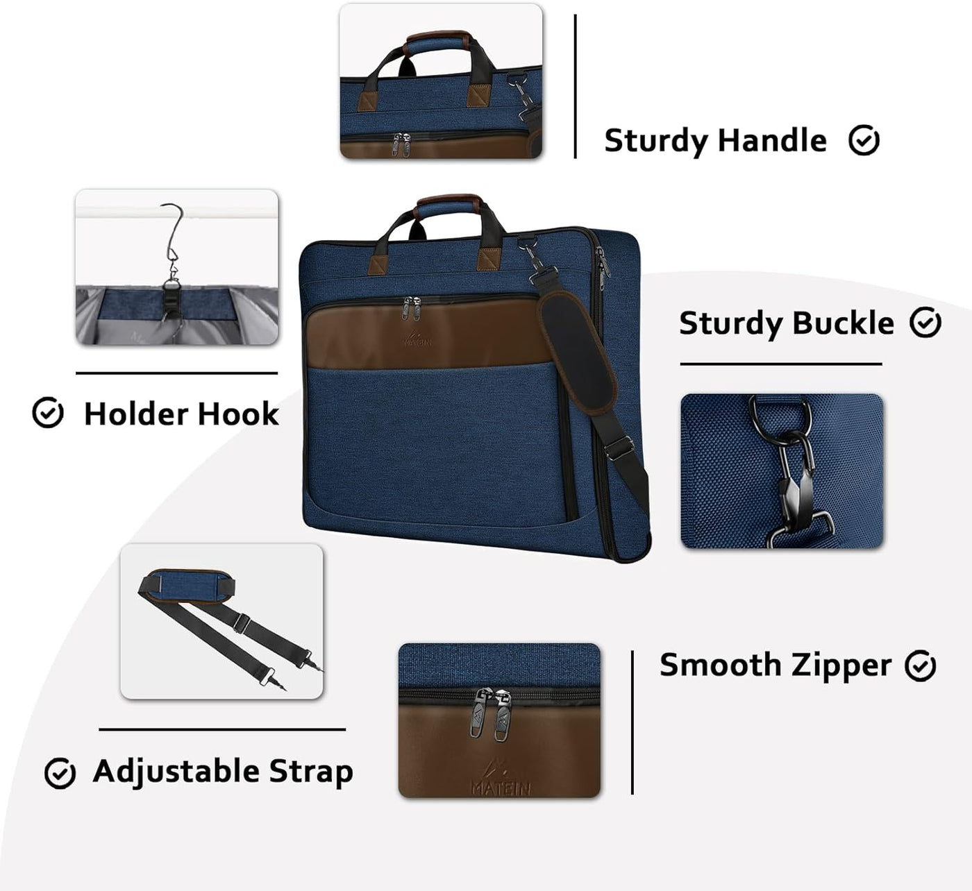 MATEIN Bolsas para Ropa de Viaje, Bolsa Grande Convertible de Equip...