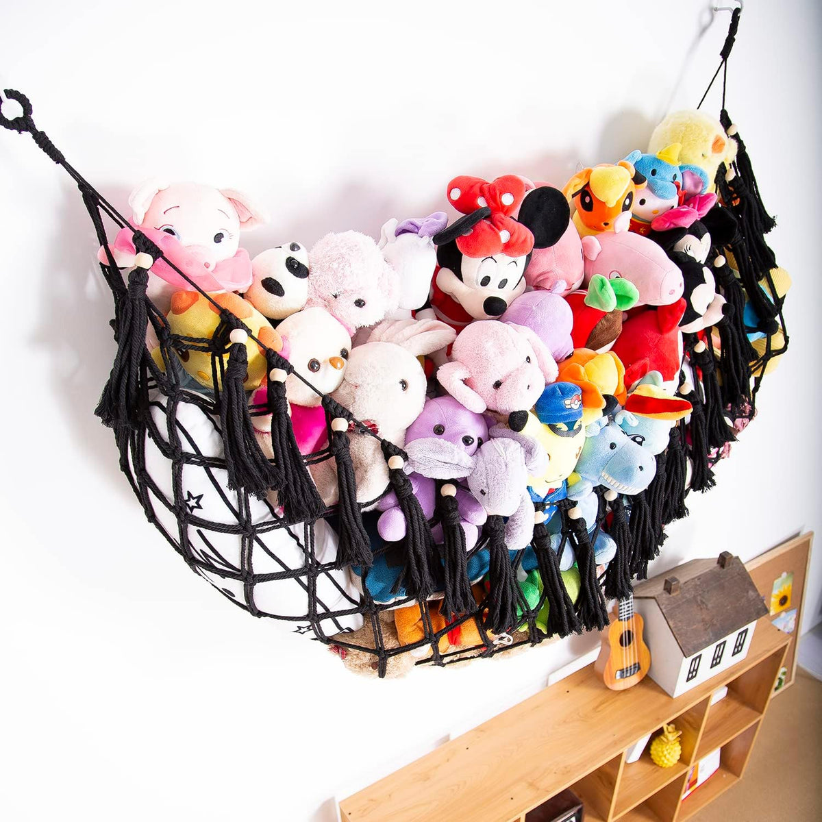 YKBU Red grande para animales de peluche o hamaca de macramé para e...